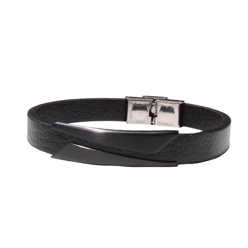 دستبند چرمی طرح آراد کد A1078-Black