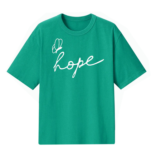 تیشرت باکسی نخ پنبه طرح Hope کد A1083